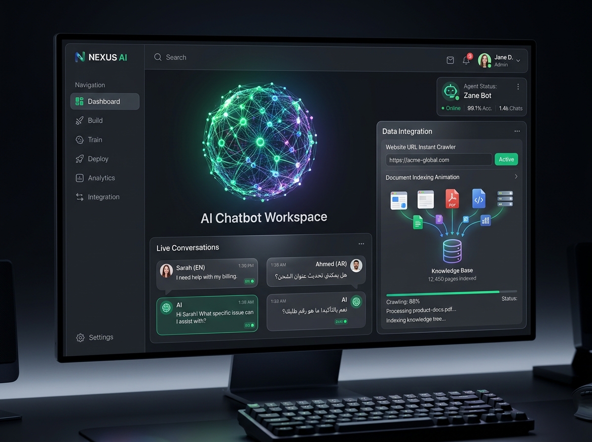 RobovAI Nova Chatbot Builder Workspace